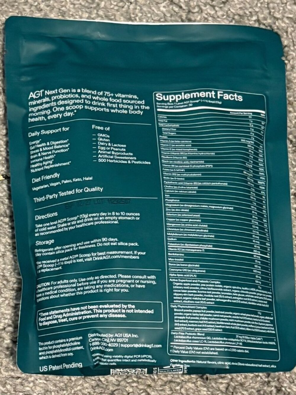AG1 Next Gen: Daily Foundational Nutrition - Picture 2 of 2